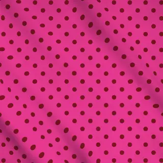 Meterware Love Polka Dots weinrot pink