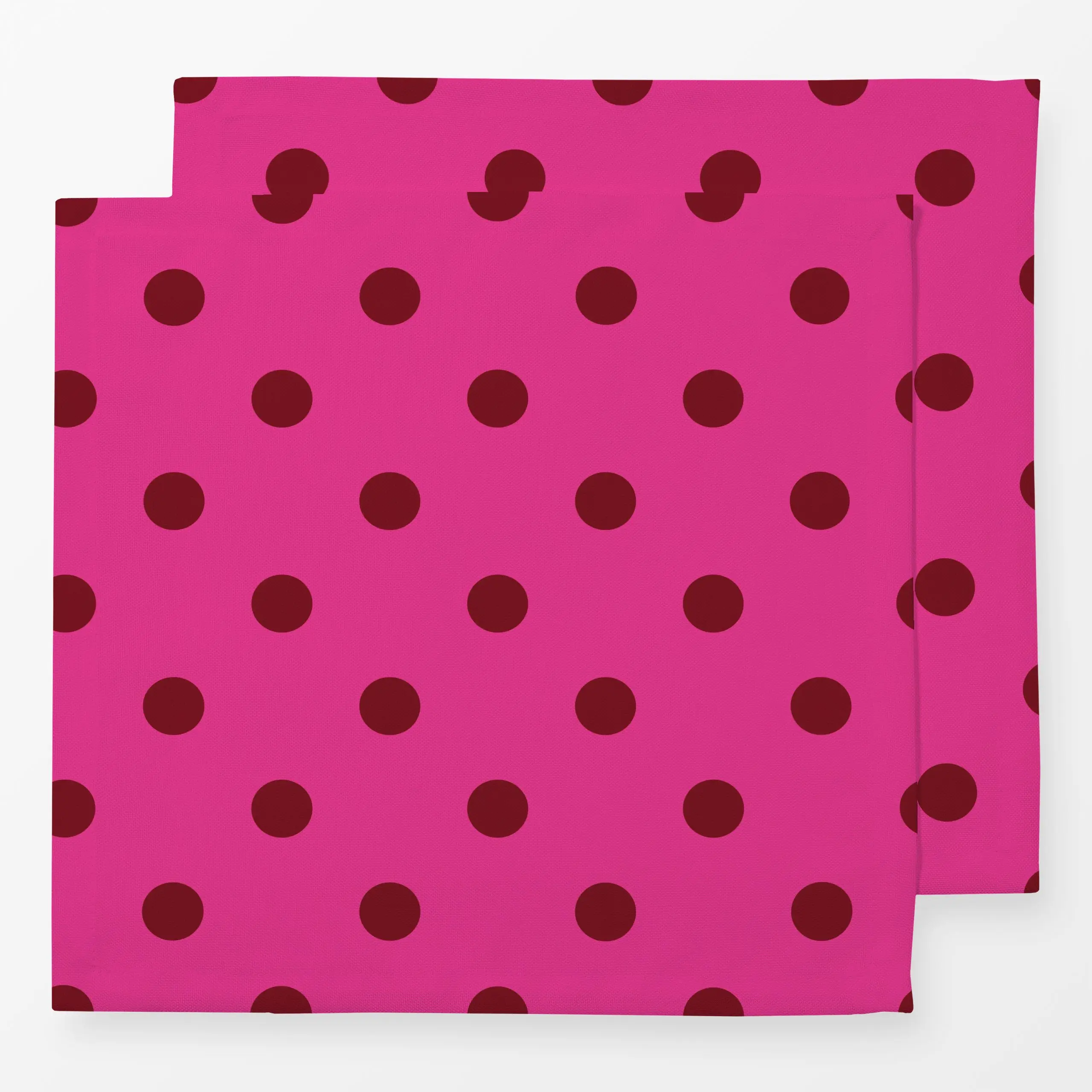 Servietten Love Polka Dots weinrot pink - Symbole & Muster - von „Julia Schumacher"; Punkte, Dots, pink, gepunktet, bordeaux...