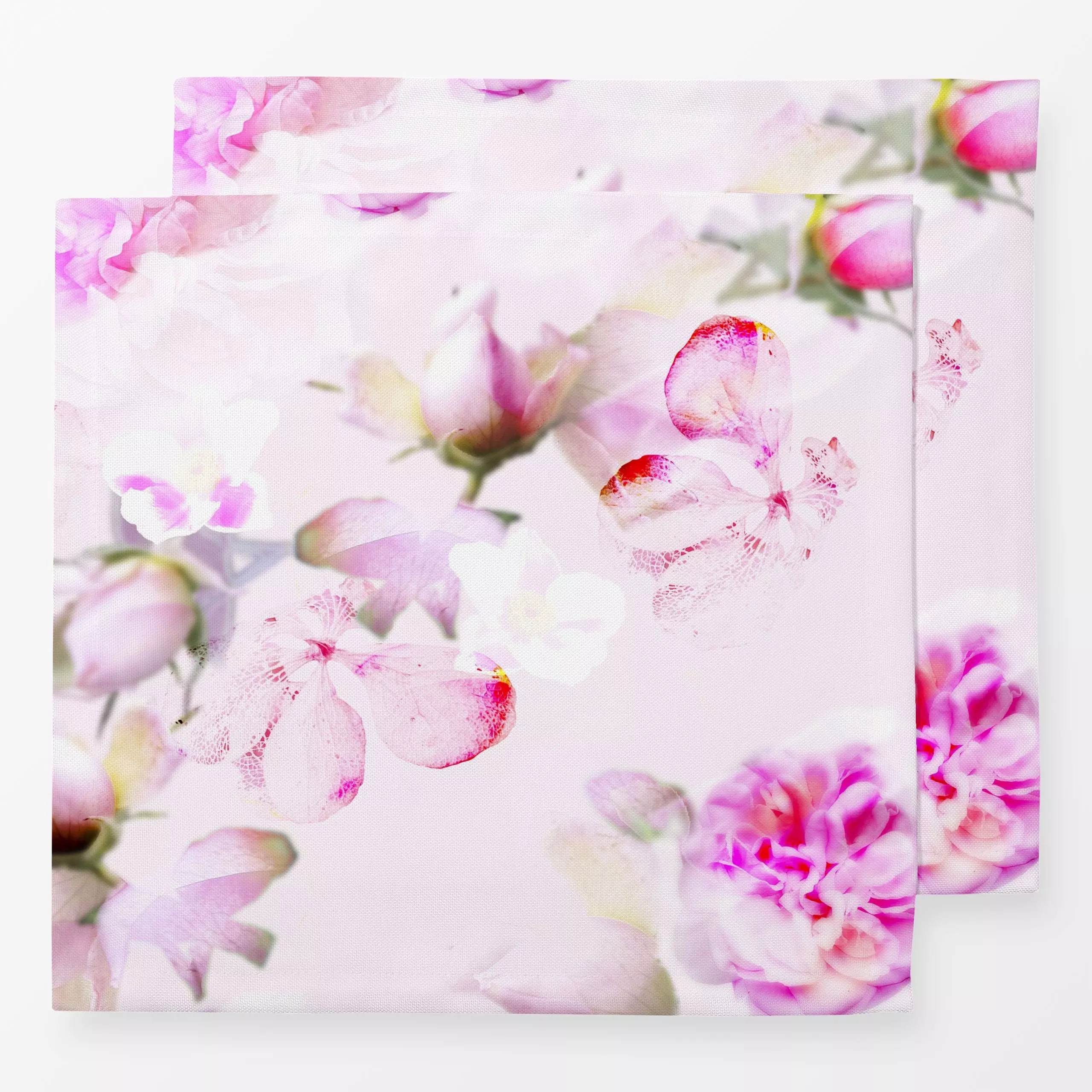 Servietten Whisper of Roses - Blumen & Florales, Frühling, Pflanzen & Botanik - von „youdesignme“; rosa, Rosen, Pfingstrosen...