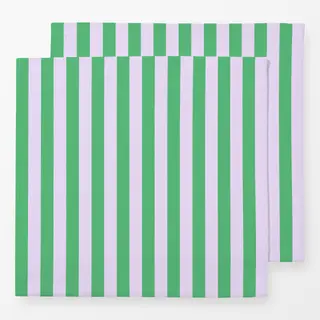 Servietten Streifen Lila & Grün