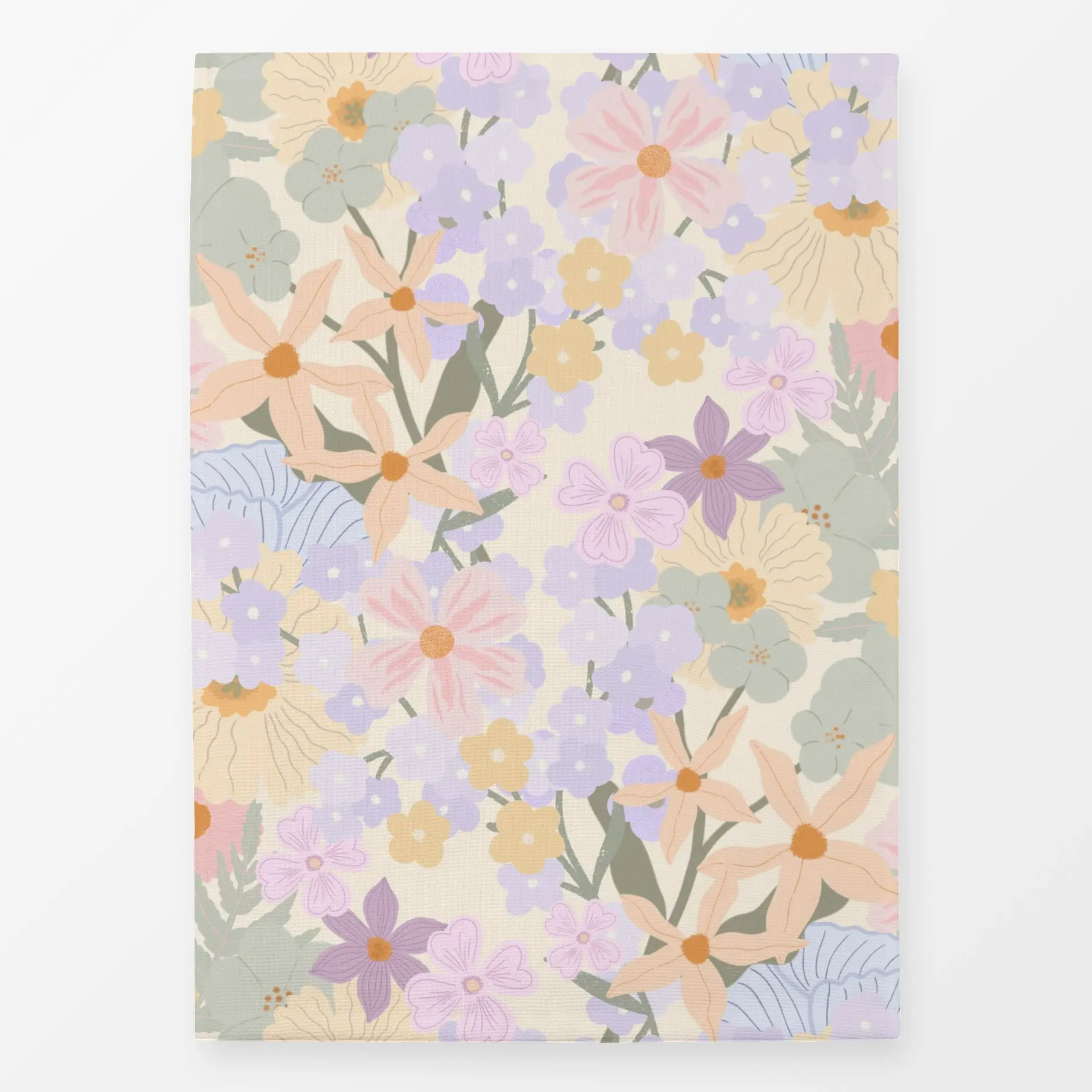Geschirrtücher Sommergarten Hellgelb Rosa - Blumen & Florales, Sommer, Symbole & Muster - von „Monika Strigel"; Illustration...