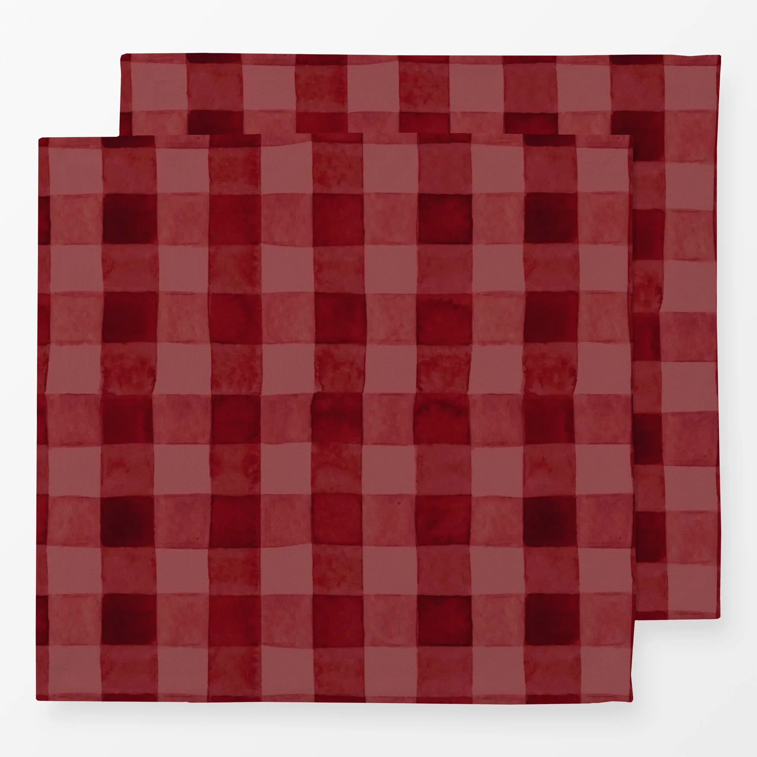 Servietten Winter Weihnacht Rot Kariert - Weihnachten, Symbole & Muster - von „Monika Strigel"; Cozy, Weihnachten, Karo, lan...