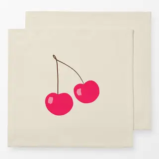 Servietten 2 Kirsche creme