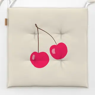 Sitzkissen 2 Kirsche creme