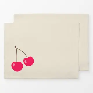 Tischset 2 Kirsche creme