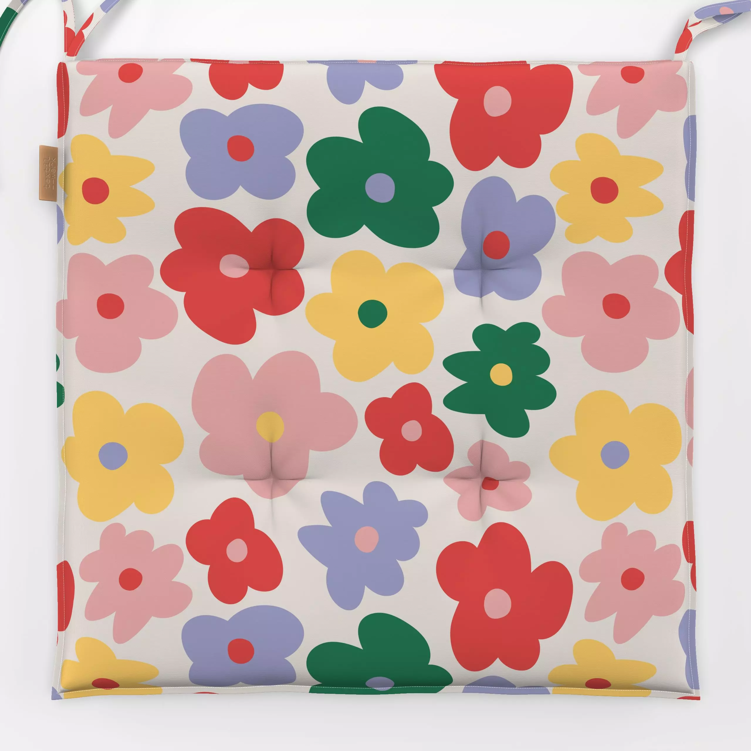 Sitzkissen Hello Spring Pattern 1 Color - Blumen & Florales, Frühling - von „Jana Driver"; Blumen, Fruehling, spring, janadr...