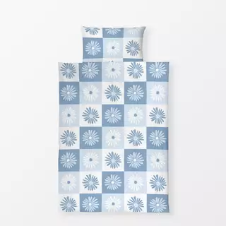 Bettwäsche FRÜHLING Blumen Karo 1