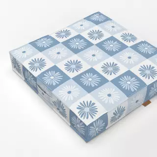 Bodenkissen FRÜHLING Blumen Karo 1