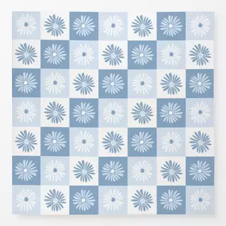 Tischdecke FRÜHLING Blumen Karo 1