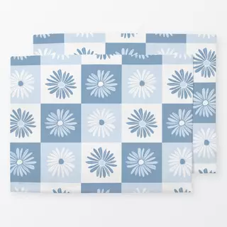 Tischset FRÜHLING Blumen Karo 1