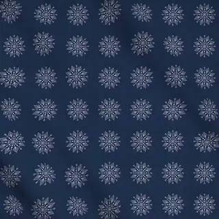 Meterware Schneeflocke 2 dunkelblau