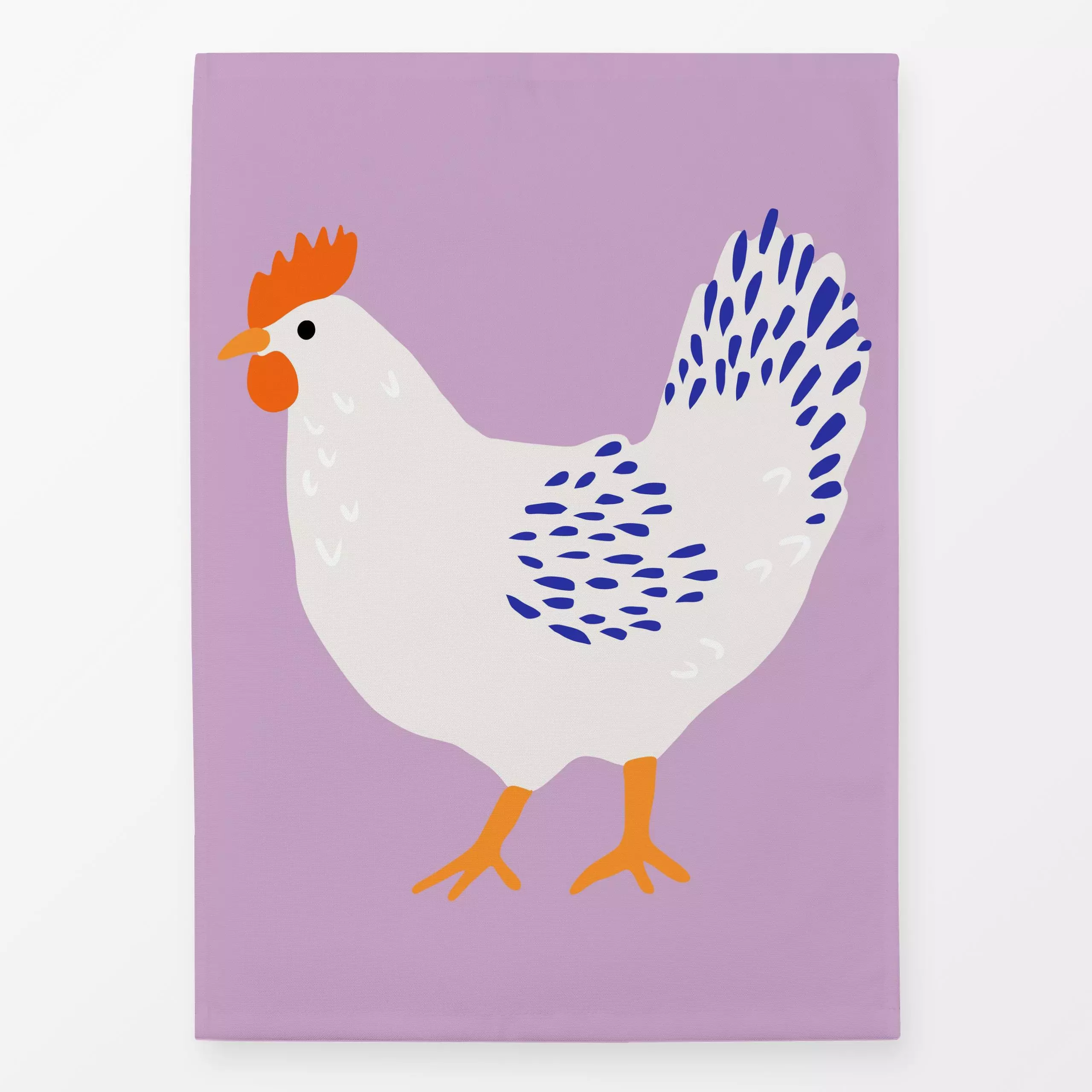 Geschirrtücher Huhn flieder - Frühling, Tiere, Anlässe, Ostern - von „Studio Kesse"