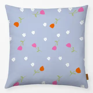 Kissen Tulpenwiese Auf Hellblau