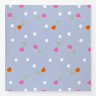 Tischdecke Tulpenwiese Auf Hellblau