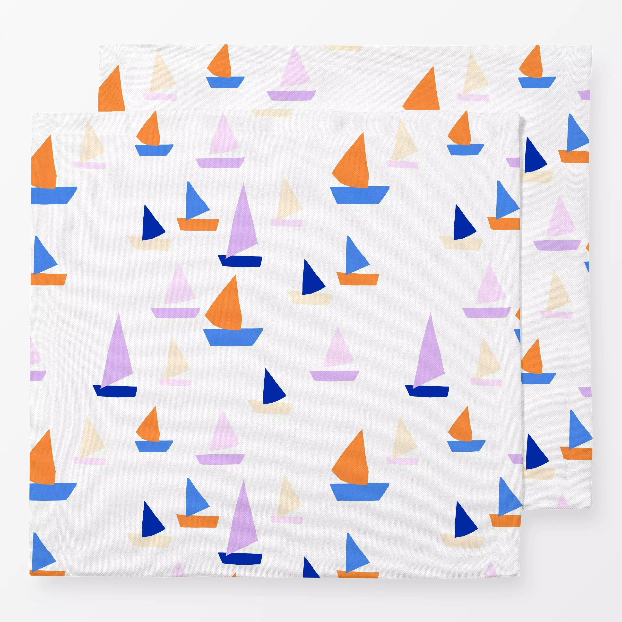 Servietten Segelboote - Sommer, Symbole & Muster - von „Lisa Jasmin Bauer"; Meer, Segelboot, Sommerlich, cutouts, matisse, p...