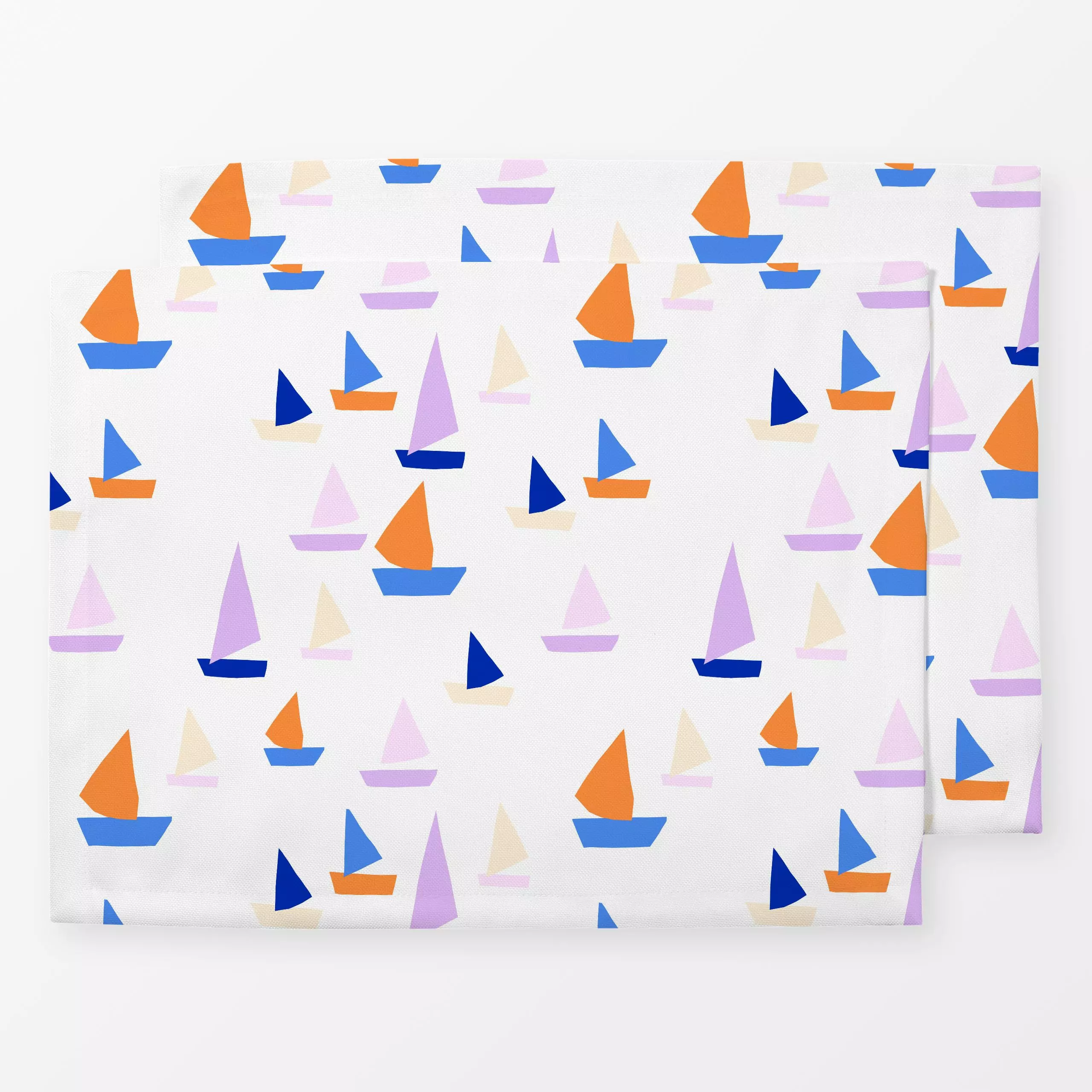 Tischset Segelboote - Sommer, Symbole & Muster - von „Lisa Jasmin Bauer"; Meer, Segelboot, Sommerlich, cutouts, matisse, pap...
