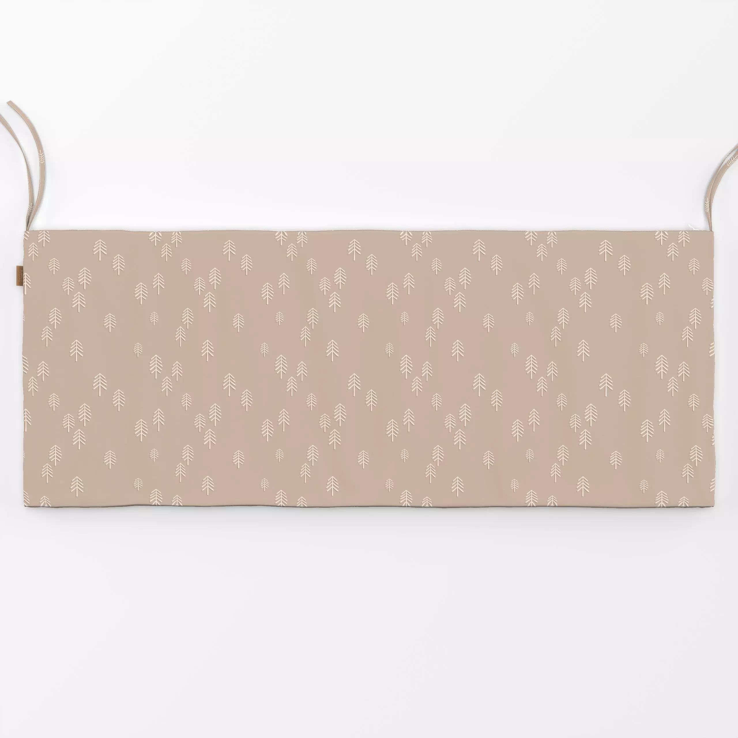 Bankauflage Fir Trees nut beige - Weihnachten, Winter, Symbole & Muster - von „Karen Menzenbach"; skandinavisch, Tanne, Wald...