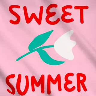 Meterware Sweet Summer Pink Red