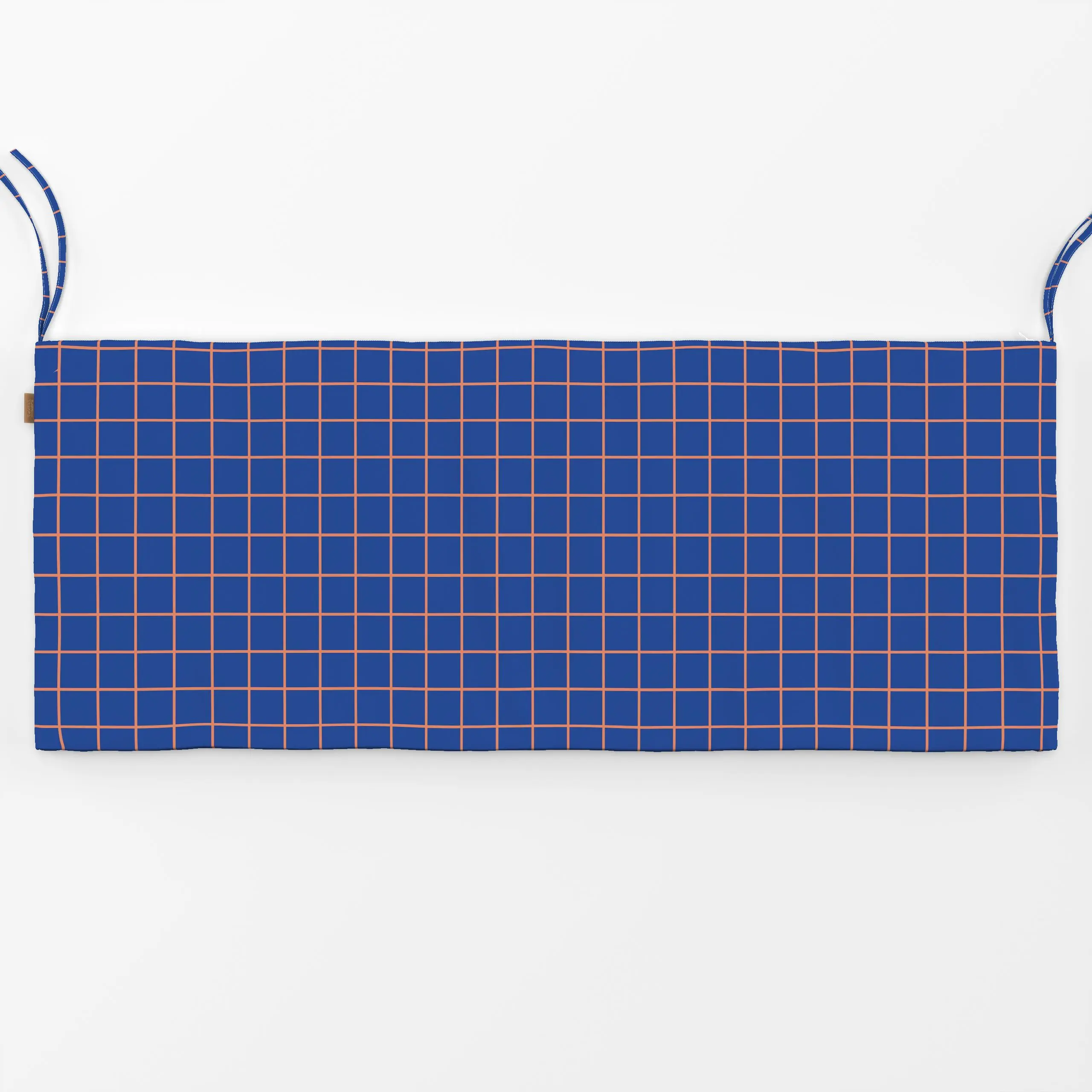 Bankauflage Grid Orange Blau - Weihnachten, Winter, Symbole & Muster - von „Studio ROSAGRAU"; Illustration, kleingemustert