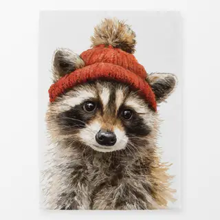 Geschirrtücher Winter Waschbär