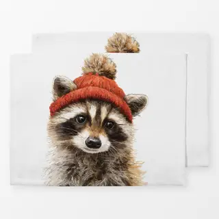 Tischset Winter Waschbär