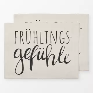 Tischset Frühlingsgefühle beige