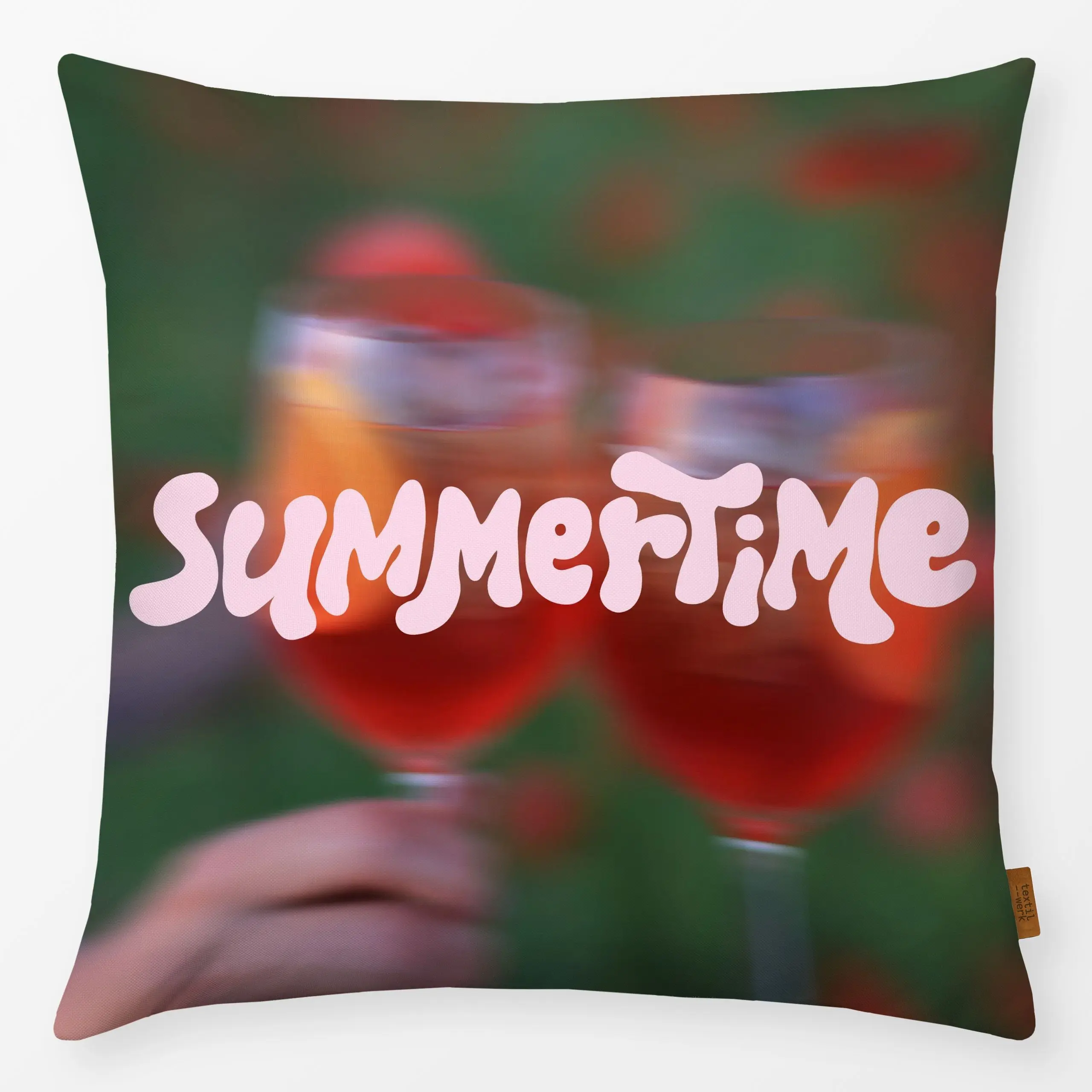 Kissen Summertime - Sommer, Sprüche & Schriftzüge - von „By Anna Sienna"; Sommer, pink, Fotografie, Aperol, summertime, Drin...