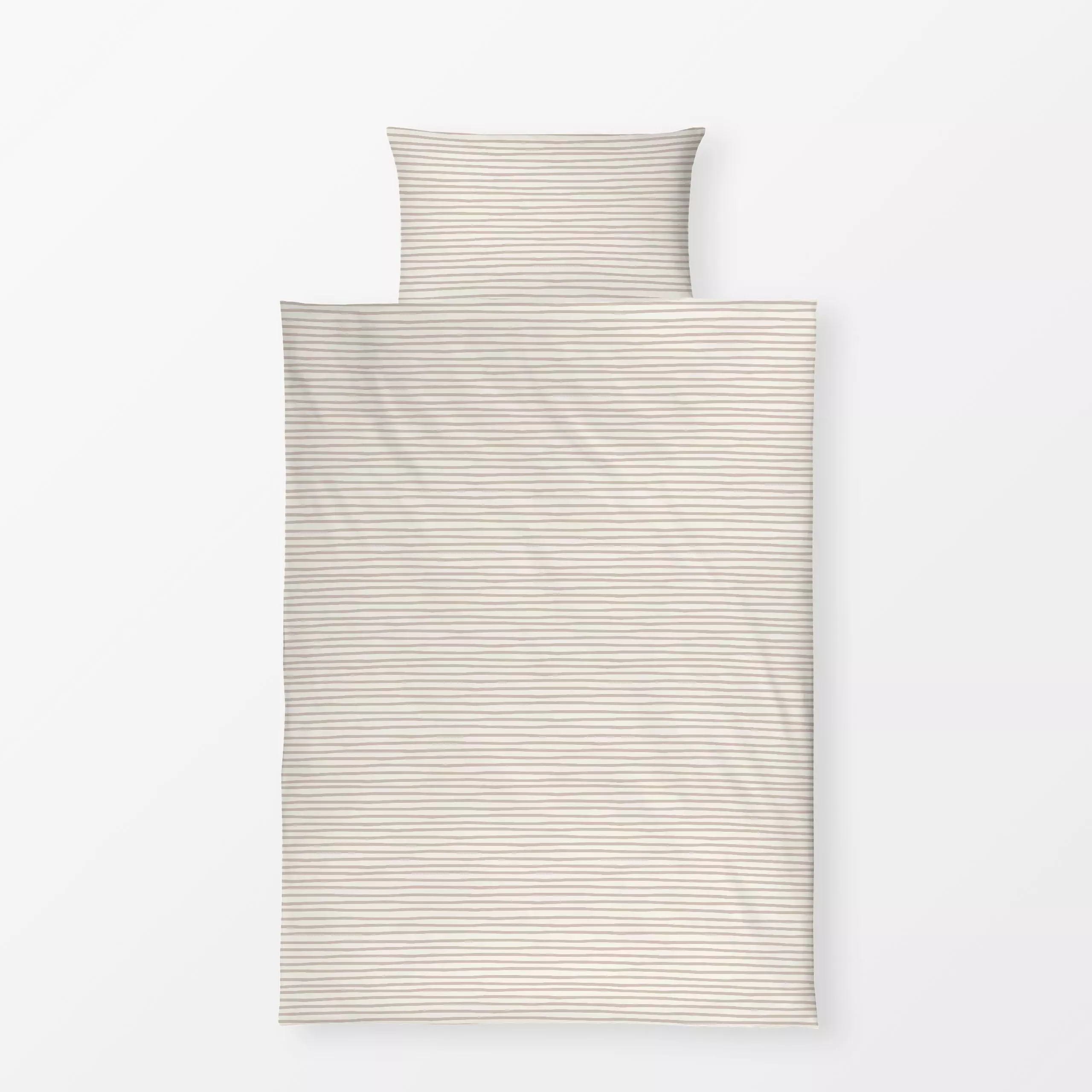 Bettwäsche Schmale Linien Streifen beige - Symbole & Muster - von „Studio Kesse"; Linien, Streifen, gestreift, Gartendeko, S...
