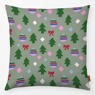 Kissen Weihnachtsmuster grün