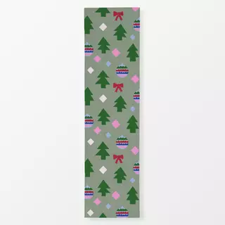 Tischläufer Weihnachtsmuster grün