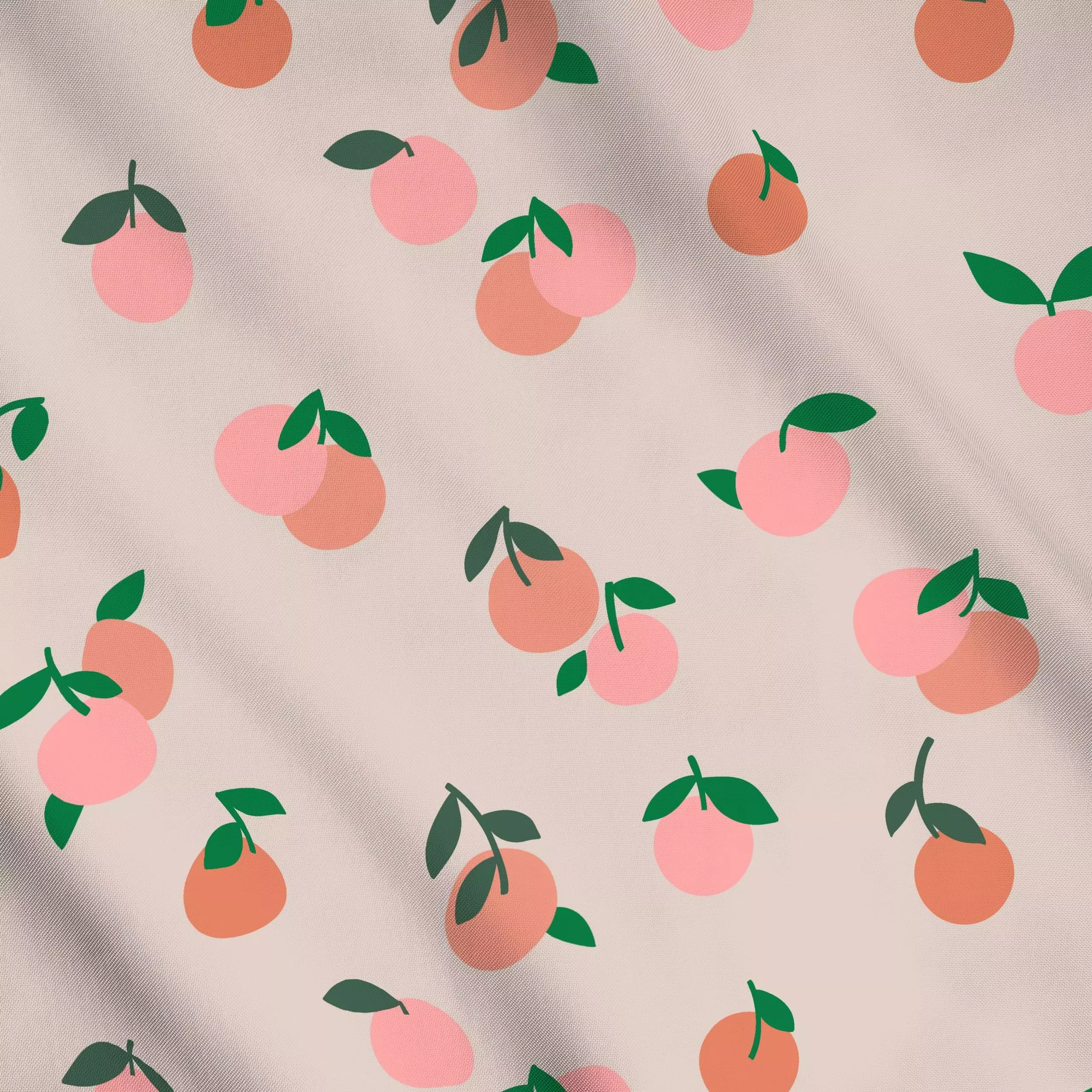 Meterware Pfirsiche Peaches, Blumen, tropisch, Früchte, Sommer, von Studio Kesse