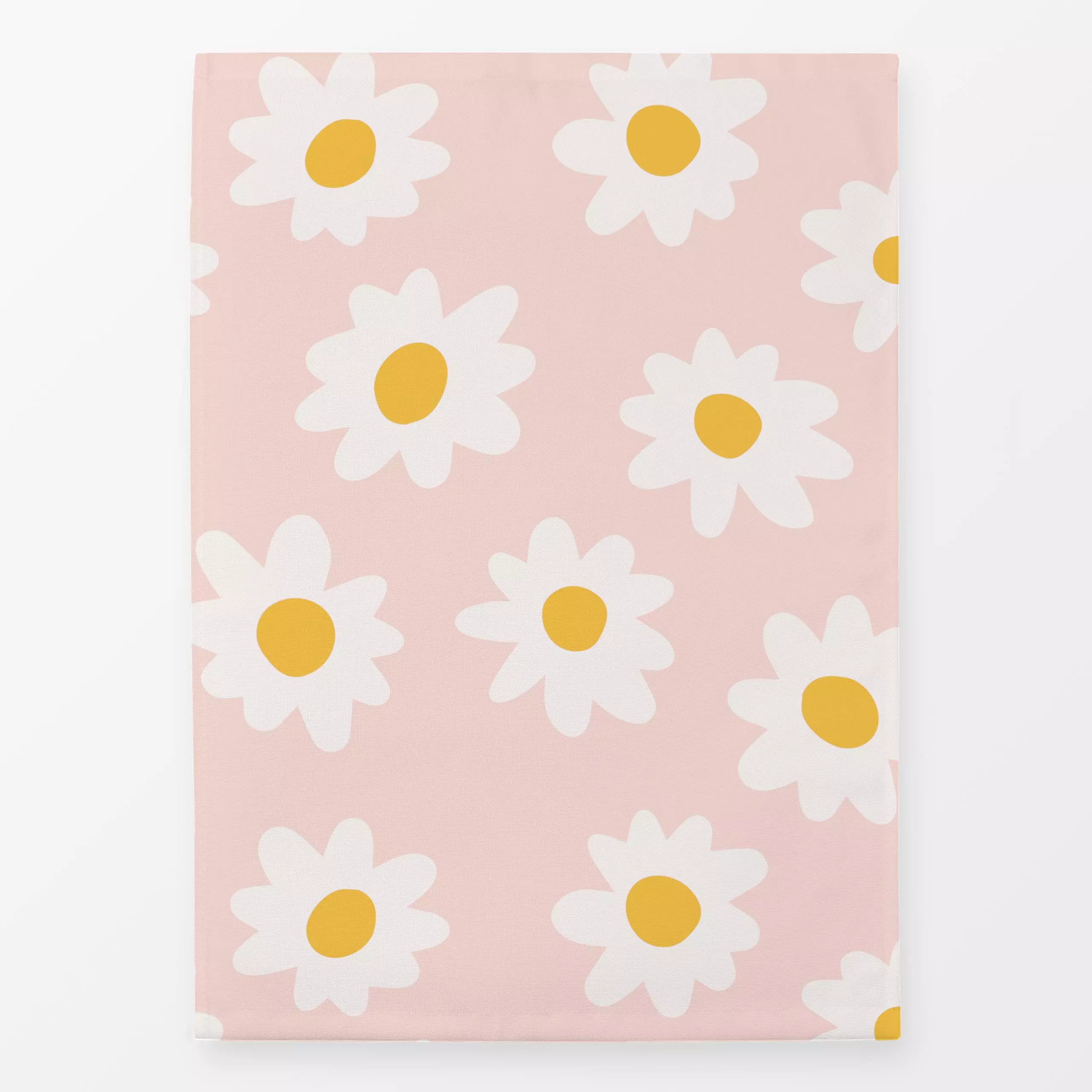 Geschirrtücher Gänseblümchen Modern Rosa 2 - Blumen & Florales, Sommer - von „Uta Naumann"; boho, abstrakt, skandinavisch, B...