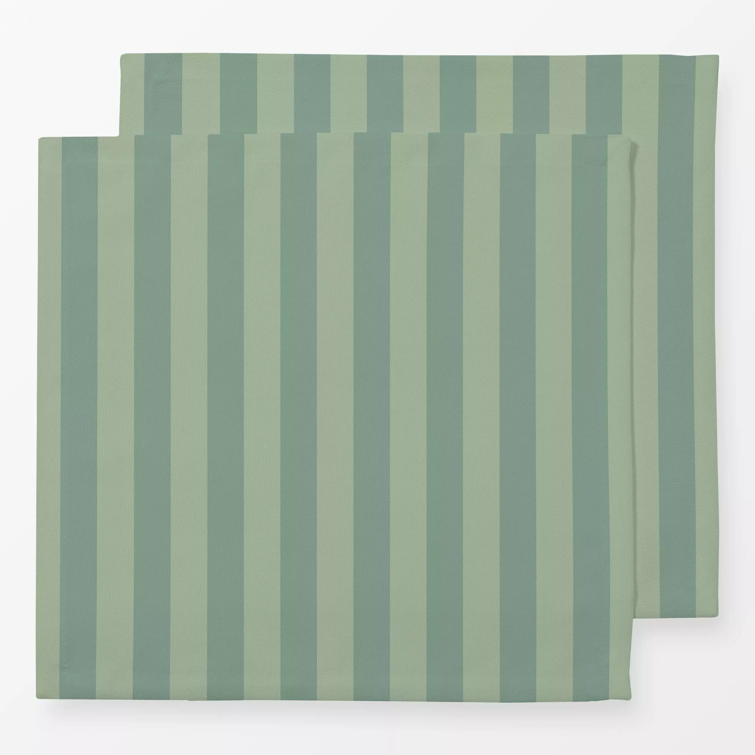 Servietten breite vertikale Streifen grün - Symbole & Muster - von „Katrin Graff"; Streifen, gestreift, vertikal, breit, bol...