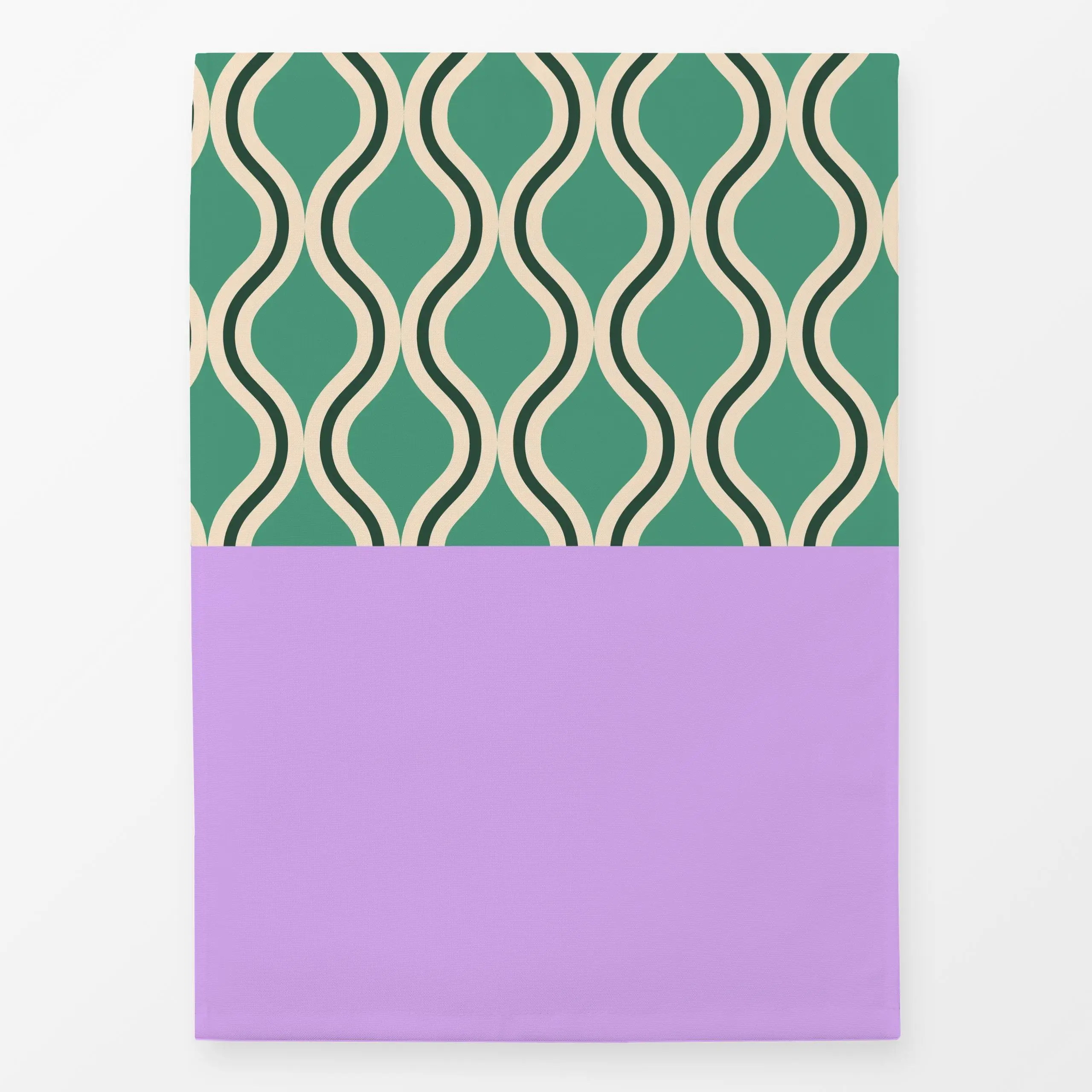 Geschirrtücher Wellen Fliesen mint lila - Symbole & Muster - von „Julia Schumacher“; colorful, colorblocking, bold, Fliesenm...