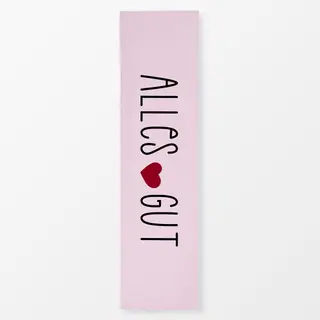 Tischläufer Alles Gut Herz Rosa