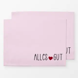 Tischset Alles Gut Herz Rosa