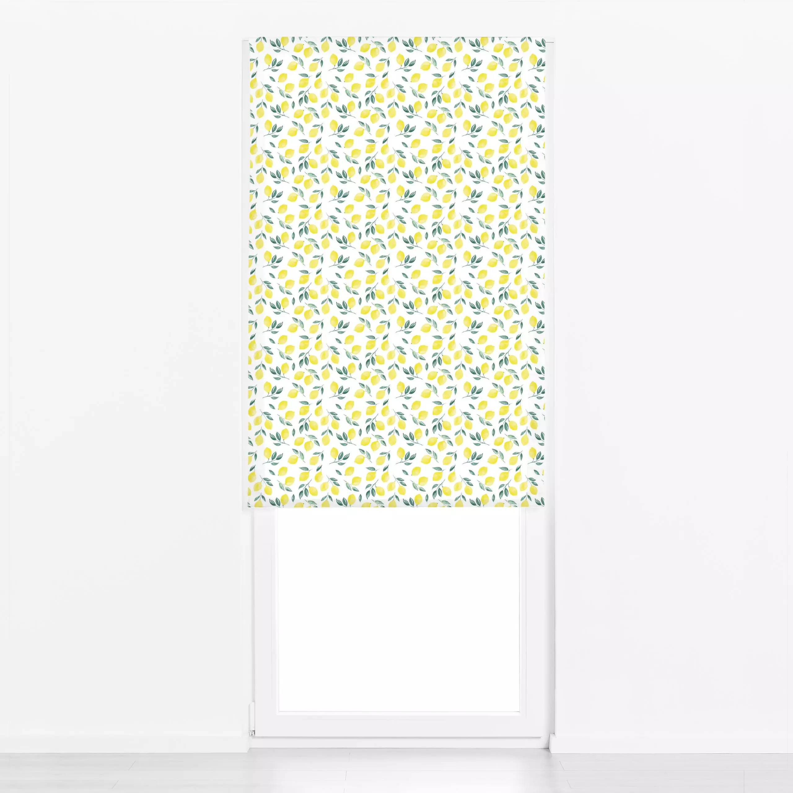 Raffrollo zitronen - Blumen & Florales - von „Katrin Graff“; Frucht, Obst, Zitrone, Sommer, frisch