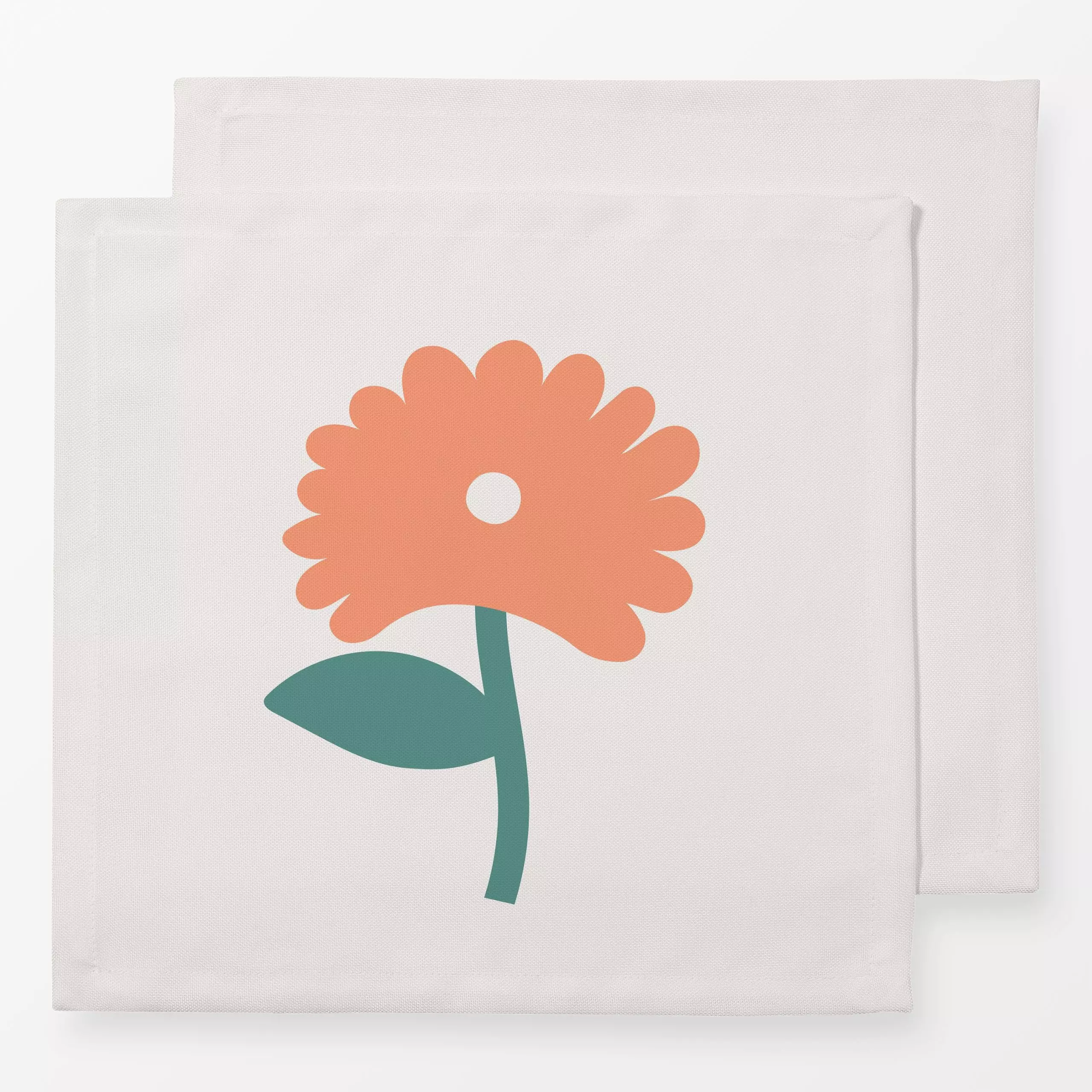 Servietten Jardin Fleur pêche - Blumen & Florales, Pflanzen & Botanik - von „Jana Driver"; Blumen, Garten, Pfirsisch, Orange...