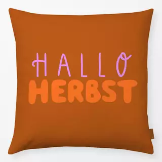Kissen Hallo Herbst orange