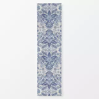 Tischläufer Delft Blau Florale Damask