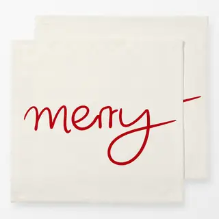 Servietten Merry red