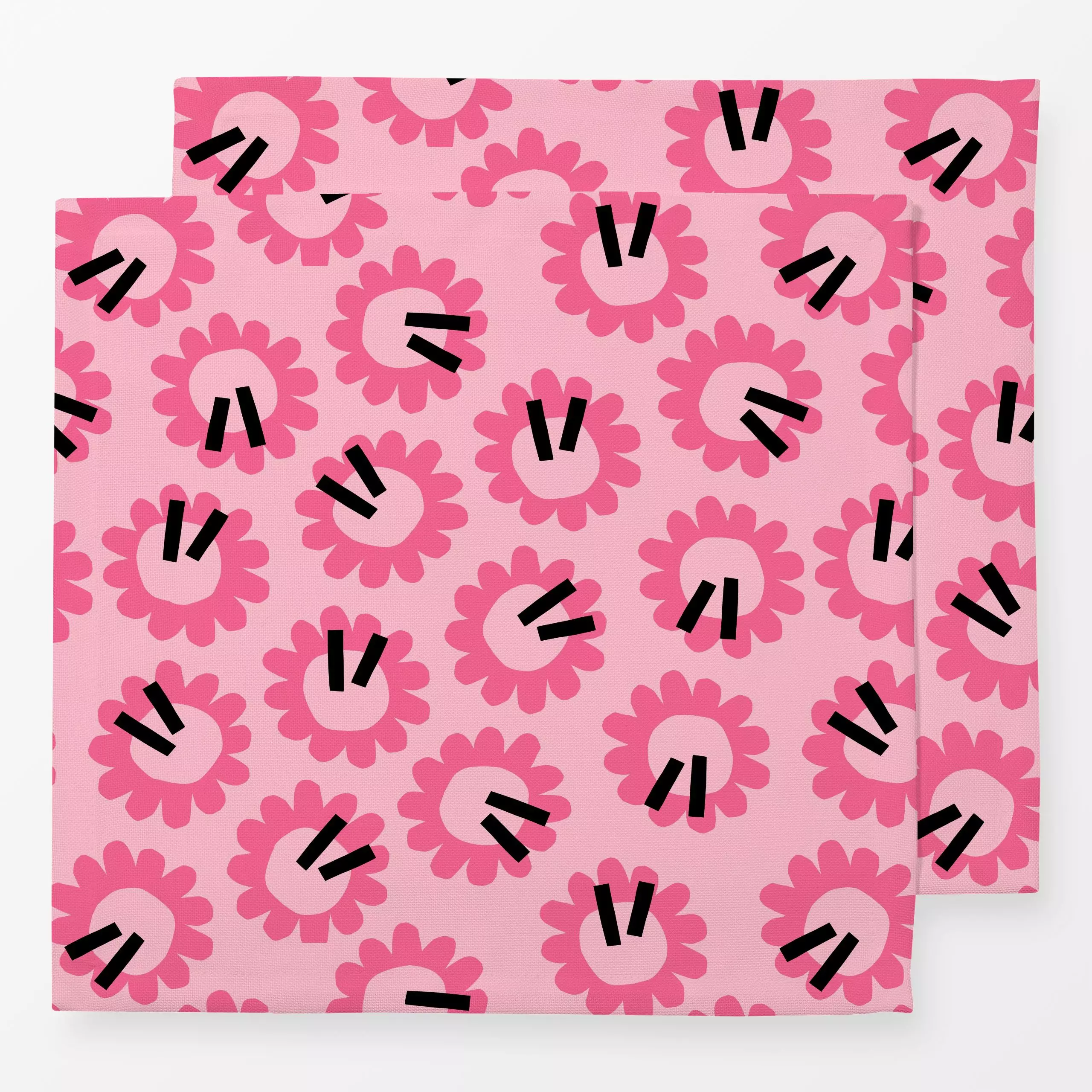Servietten Sunflower Pink - Blumen & Florales, Symbole & Muster - von „Lisa Jasmin Bauer"; Muster, rosa, sonnenblumen, pink,...