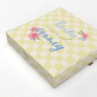 Bodenkissen heiter und sonnig gelb