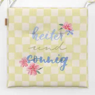 Sitzkissen heiter und sonnig gelb