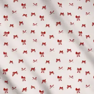 Meterware Schleifen Pattern Rot