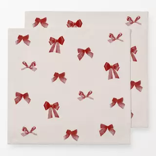 Servietten Schleifen Pattern Rot