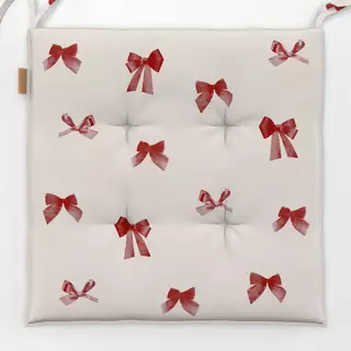 Sitzkissen Schleifen Pattern Rot