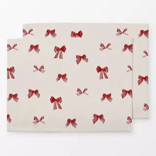 Tischset Schleifen Pattern Rot