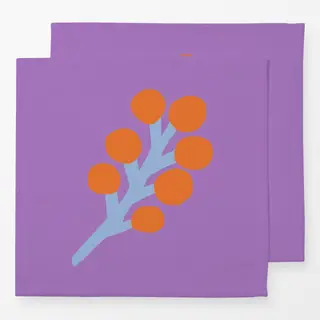 Servietten Frühling Zweig lila orange