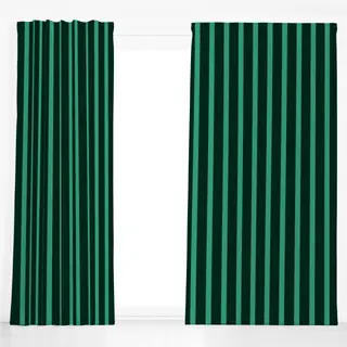 Dekovorhang Stripes dark green